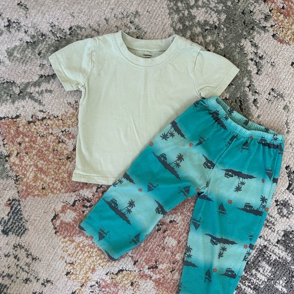 Gerber / Carter’s Baby Boy Tropical Pajamas Set Size 18 Months - Picture 3 of 8